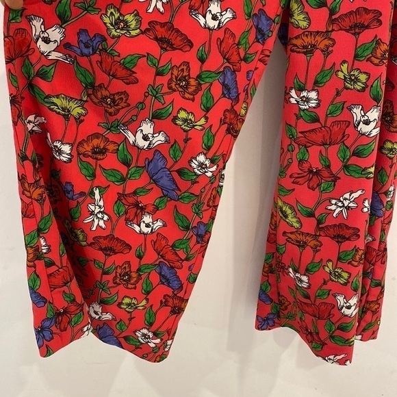 ZARA Collection jumpsuit tied around neck floral print bright colors Size S - Picture 9 of 16